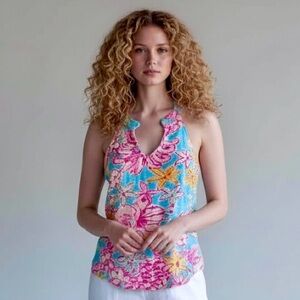 Women’s~Lilly Pulitzer Arya Tank Top In Lolita Print-Size XS~SKU065
